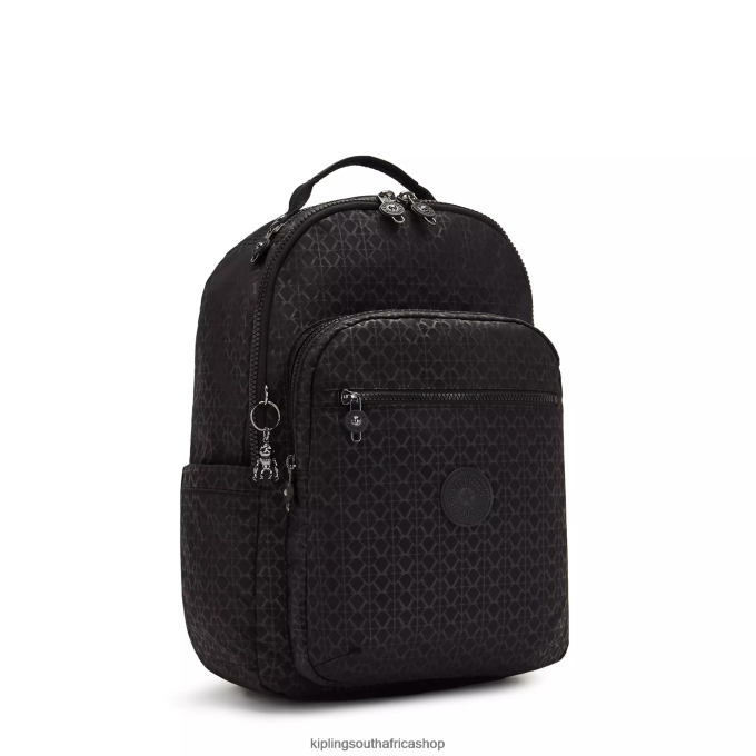 \"Bags\" Seoul Large Printed 15\" Laptop Backpack 4ZZH369 Kipling Women Signature Embossed
