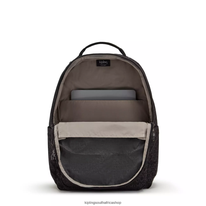 \"Bags\" Seoul Large Printed 15\" Laptop Backpack 4ZZH369 Kipling Women Signature Embossed