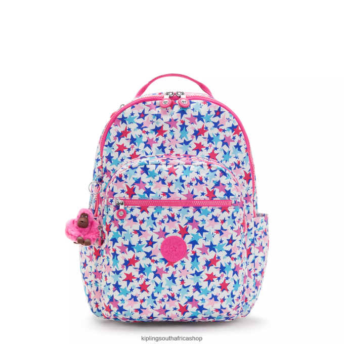 "Bags" Seoul Large Printed 15" Laptop Backpack 4ZZH462 Kipling Women Poppy Stars