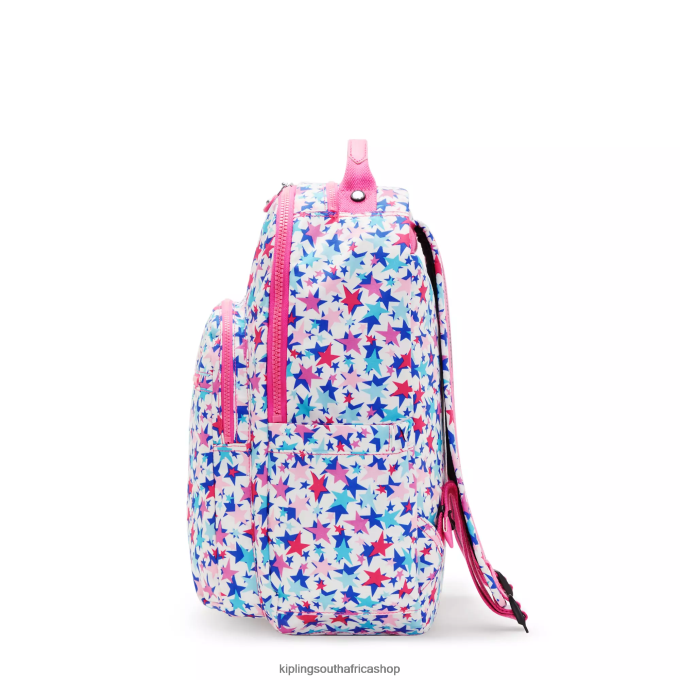 \"Bags\" Seoul Large Printed 15\" Laptop Backpack 4ZZH462 Kipling Women Poppy Stars
