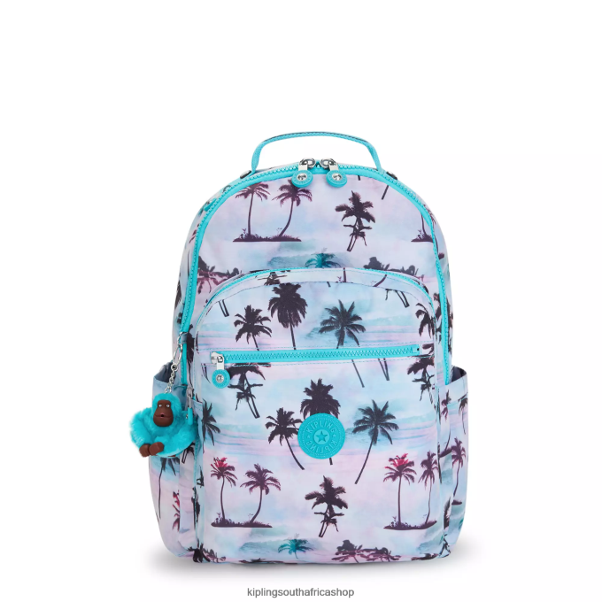 "Bags" Seoul Large Printed 15" Laptop Backpack 4ZZH465 Kipling Women Shadow Palm Print