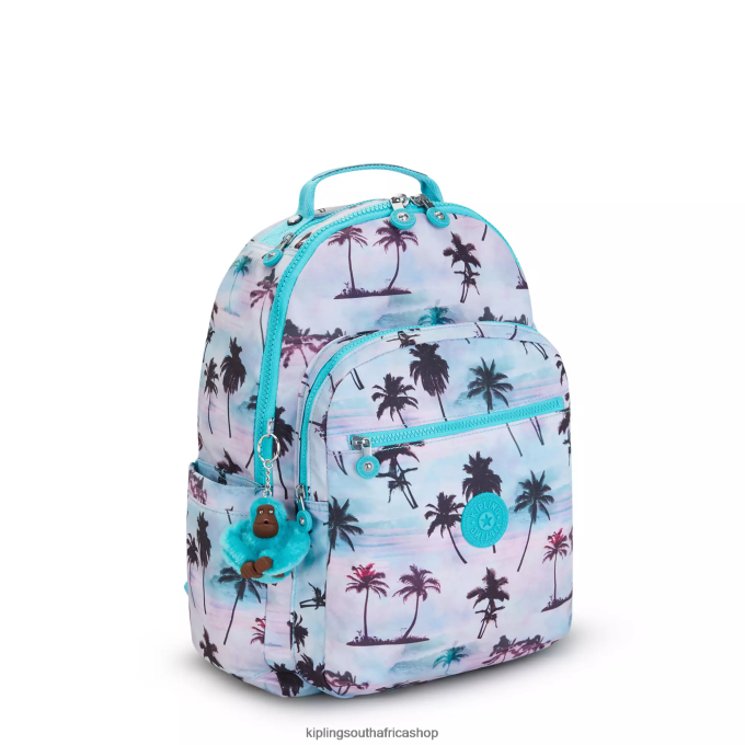 \"Bags\" Seoul Large Printed 15\" Laptop Backpack 4ZZH465 Kipling Women Shadow Palm Print