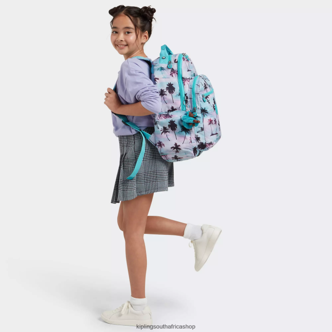 \"Bags\" Seoul Large Printed 15\" Laptop Backpack 4ZZH465 Kipling Women Shadow Palm Print