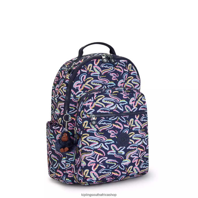 \"Bags\" Seoul Large Printed 15\" Laptop Backpack 4ZZH466 Kipling Women Palm Fiesta Print