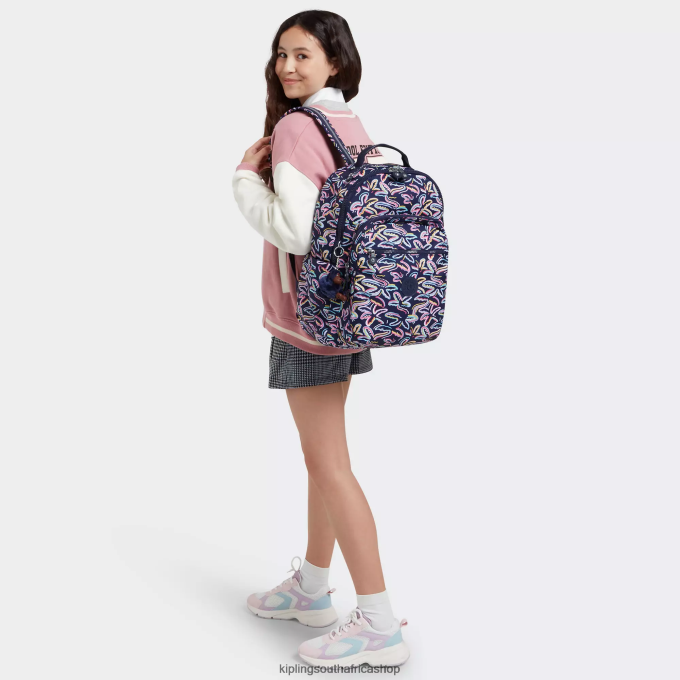 \"Bags\" Seoul Large Printed 15\" Laptop Backpack 4ZZH466 Kipling Women Palm Fiesta Print