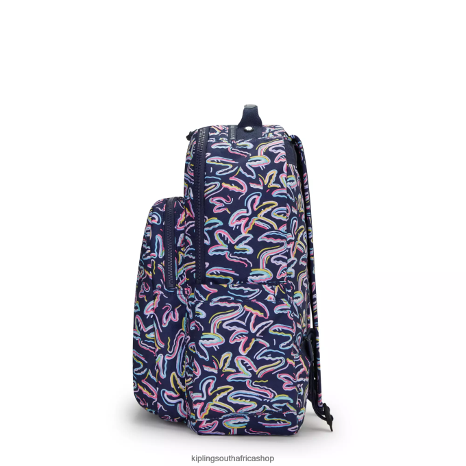 \"Bags\" Seoul Large Printed 15\" Laptop Backpack 4ZZH466 Kipling Women Palm Fiesta Print