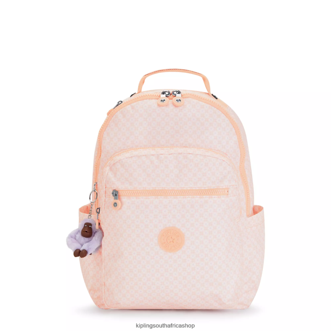 "Bags" Seoul Large Printed 15" Laptop Backpack 4ZZH467 Kipling Women Girly Tile