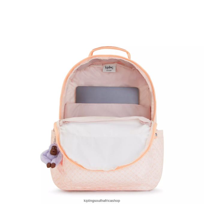 \"Bags\" Seoul Large Printed 15\" Laptop Backpack 4ZZH467 Kipling Women Girly Tile