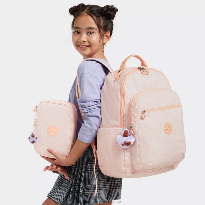 \"Bags\" Seoul Large Printed 15\" Laptop Backpack 4ZZH467 Kipling Women Girly Tile