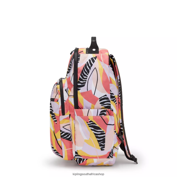\"Bags\" Seoul Large Printed 15\" Laptop Backpack 4ZZH468 Kipling Women Abstract Leave