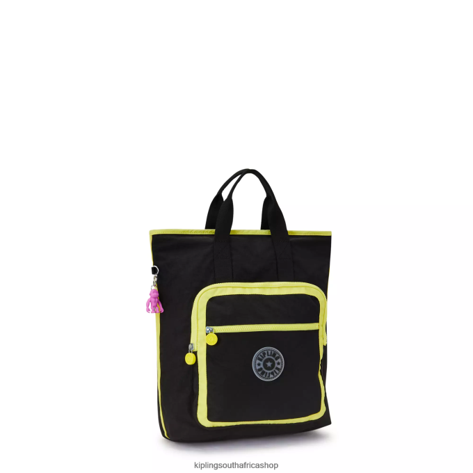 \"Bags\" Sia 15\" Laptop Tote Backpack 4ZZH447 Kipling Women True Black Lime