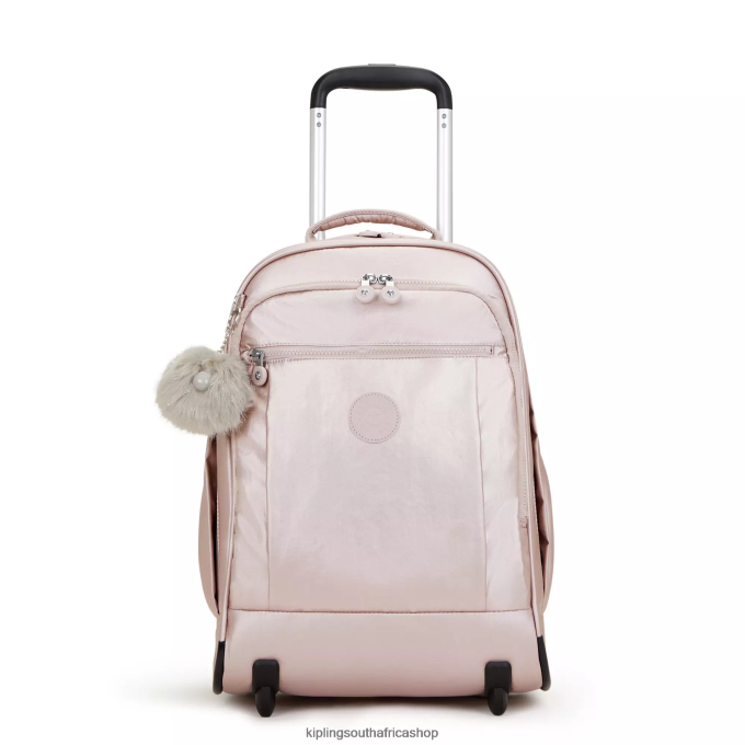 "Bags" Gaze Large Metallic Rolling Backpack 4ZZH492 Kipling Women Metallic Rose