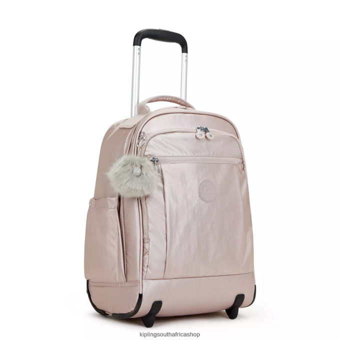 \"Bags\" Gaze Large Metallic Rolling Backpack 4ZZH492 Kipling Women Metallic Rose