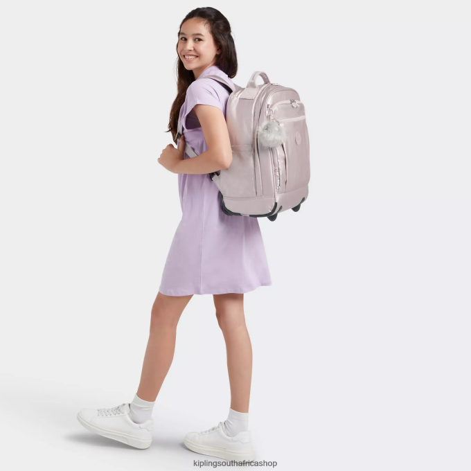 \"Bags\" Gaze Large Metallic Rolling Backpack 4ZZH492 Kipling Women Metallic Rose