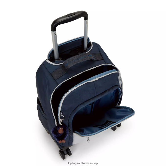 \"Bags\" New Zea 15\" Laptop Rolling Backpack 4ZZH479 Kipling Women True Blue Grey