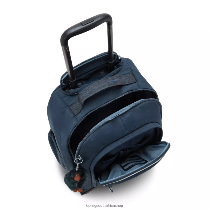 \"Bags\" New Zea 15\" Laptop Rolling Backpack 4ZZH480 Kipling Women True Blue Tonal