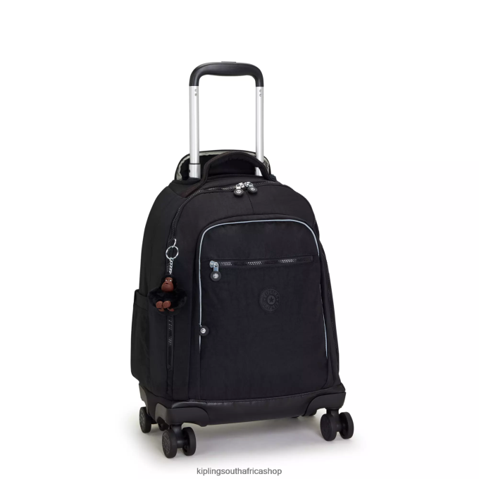 \"Bags\" New Zea 15\" Laptop Rolling Backpack 4ZZH481 Kipling Women Black Tonal