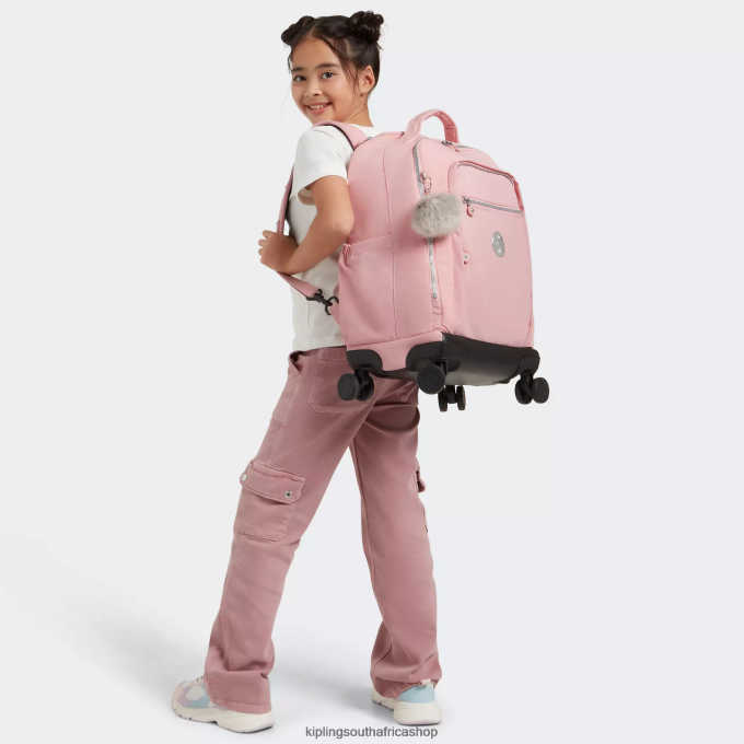 \"Bags\" New Zea 15\" Laptop Rolling Backpack 4ZZH482 Kipling Women Bridal Rose