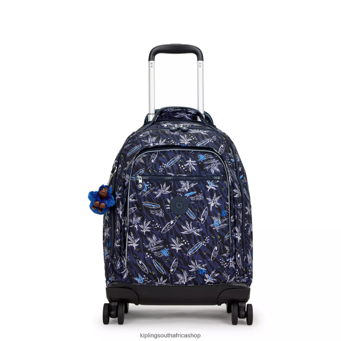 "Bags" New Zea 15" Printed Laptop Rolling Backpack 4ZZH489 Kipling Women Surf Sea Print
