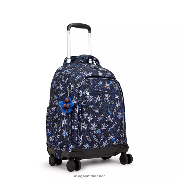 \"Bags\" New Zea 15\" Printed Laptop Rolling Backpack 4ZZH489 Kipling Women Surf Sea Print