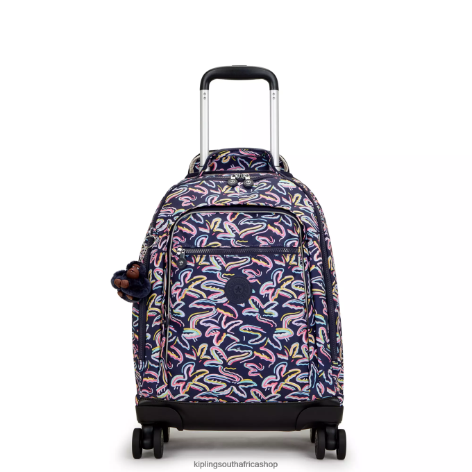 "Bags" New Zea 15" Printed Laptop Rolling Backpack 4ZZH490 Kipling Women Palm Fiesta Print