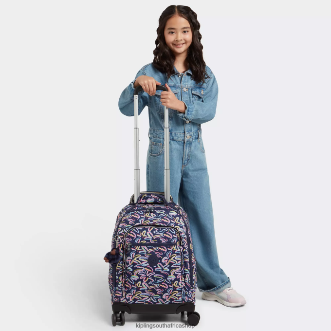 \"Bags\" New Zea 15\" Printed Laptop Rolling Backpack 4ZZH490 Kipling Women Palm Fiesta Print