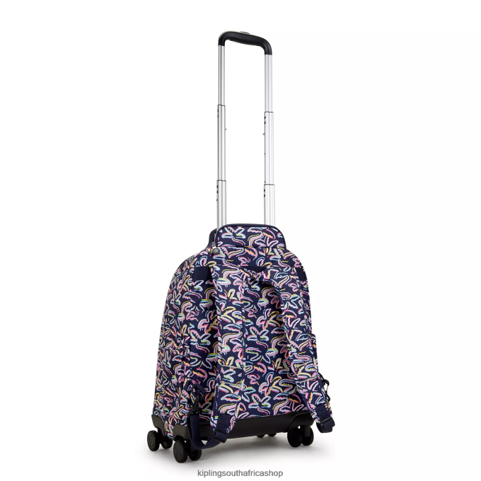 \"Bags\" New Zea 15\" Printed Laptop Rolling Backpack 4ZZH490 Kipling Women Palm Fiesta Print