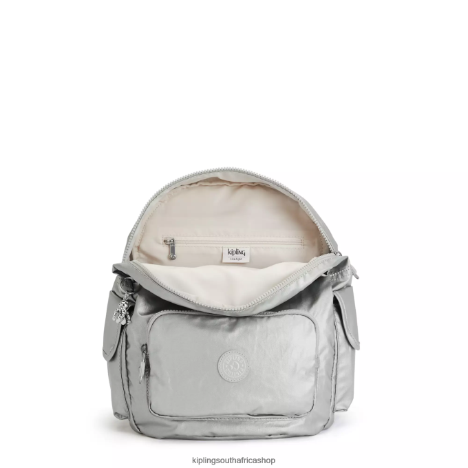 \"Bags\" City Pack Small Metallic Backpack 4ZZH380 Kipling Women Bright Metallic