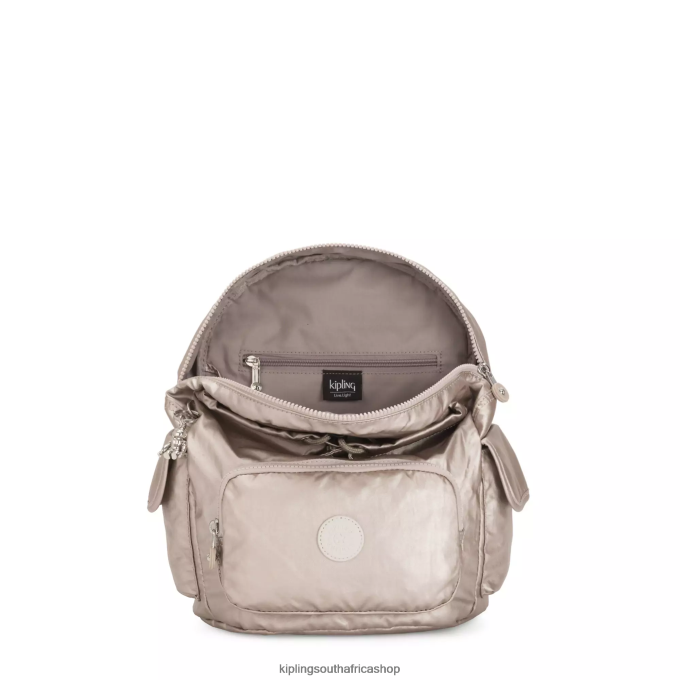 \"Bags\" City Pack Small Metallic Backpack 4ZZH381 Kipling Women Metallic Glow