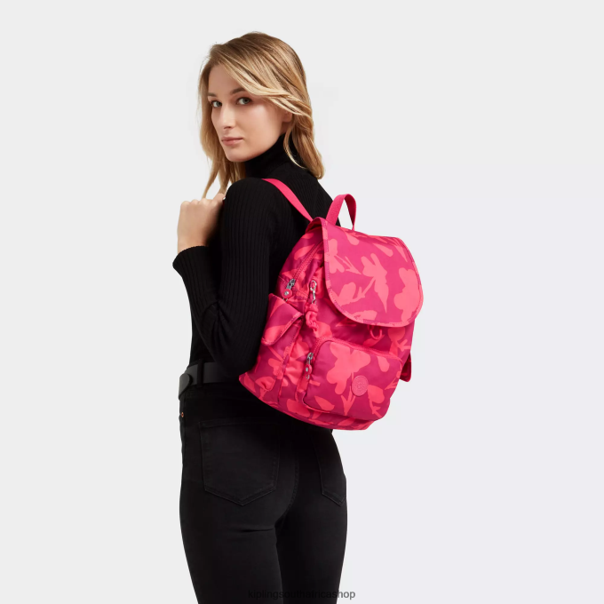 \"Bags\" City Pack Small Printed Backpack 4ZZH378 Kipling Women Coral Flower