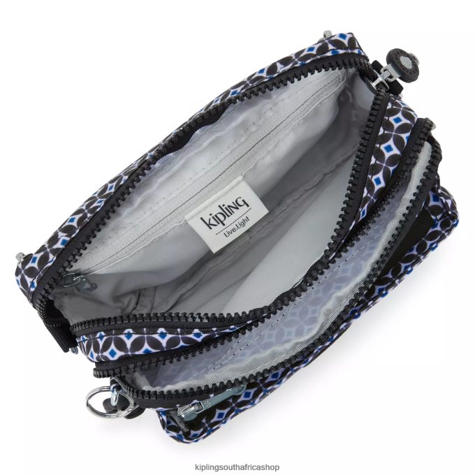 \"Bags\" Abanu Multi Printed Convertible Crossbody Bag 4ZZH322 Kipling Women Blackish Tile
