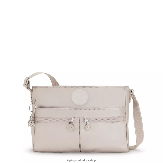 "Bags" New Angie Metallic Crossbody Bag 4ZZH231 Kipling Women Metallic Glow