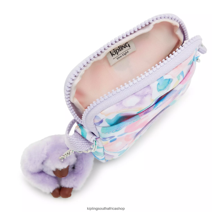 \"Bags\" Tally Printed Crossbody Phone Bag 4ZZH57 Kipling Women Aqua Flowers