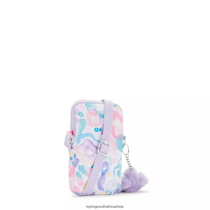 \"Bags\" Tally Printed Crossbody Phone Bag 4ZZH57 Kipling Women Aqua Flowers
