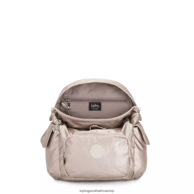 \"Bags\" City Pack Mini Metallic Backpack 4ZZH389 Kipling Women Metallic Glow