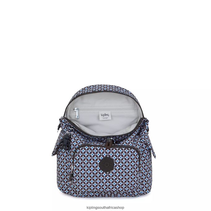 \"Bags\" City Pack Mini Printed Backpack 4ZZH498 Kipling Women Blackish Tile