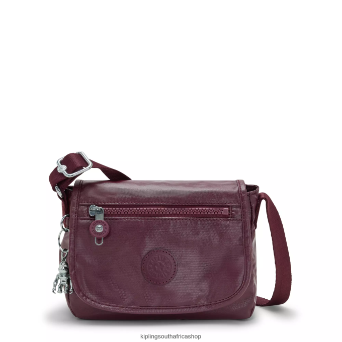 "Bags" Sabian Metallic Crossbody Mini Bag 4ZZH99 Kipling Women Burgundy Lacquer