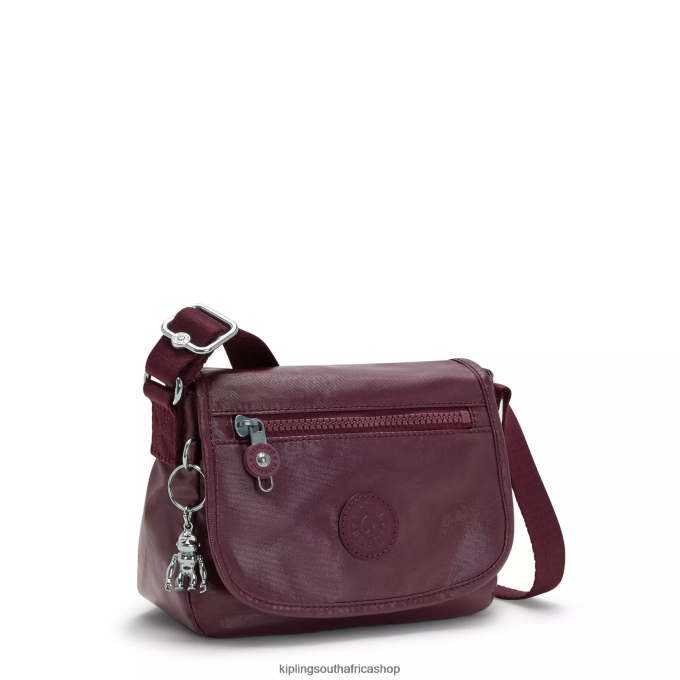 \"Bags\" Sabian Metallic Crossbody Mini Bag 4ZZH99 Kipling Women Burgundy Lacquer