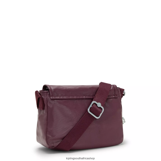 \"Bags\" Sabian Metallic Crossbody Mini Bag 4ZZH99 Kipling Women Burgundy Lacquer