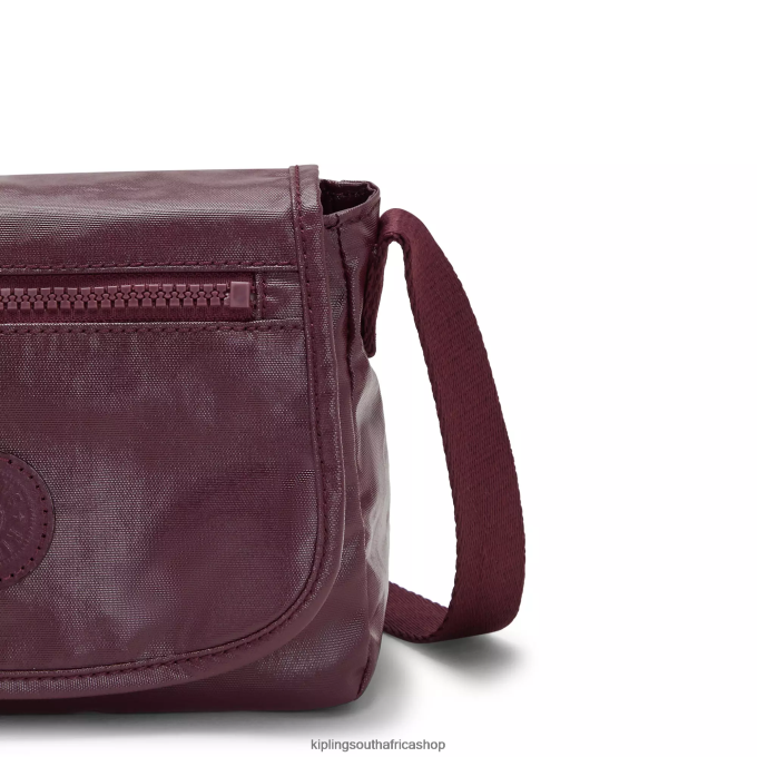\"Bags\" Sabian Metallic Crossbody Mini Bag 4ZZH99 Kipling Women Burgundy Lacquer