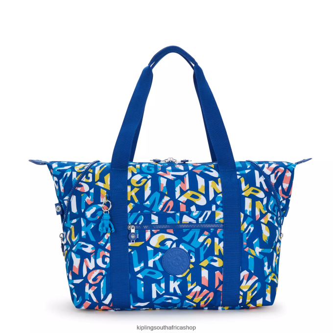 "Bags" Art Medium Printed Tote Bag 4ZZH259 Kipling Women Neon