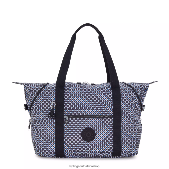 "Bags" Art Medium Printed Tote Bag 4ZZH260 Kipling Women Blackish Tile