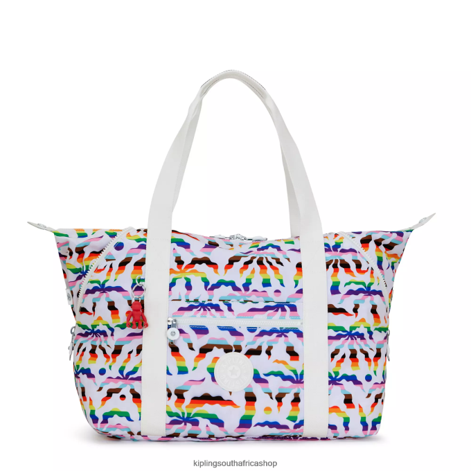 "Bags" Art Medium Printed Tote Bag 4ZZH261 Kipling Women Rainbow Palm