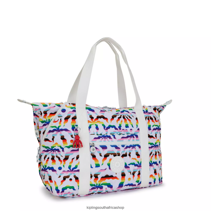 \"Bags\" Art Medium Printed Tote Bag 4ZZH261 Kipling Women Rainbow Palm