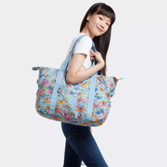 \"Bags\" Art Medium Printed Tote Bag 4ZZH262 Kipling Women Wild Flowers