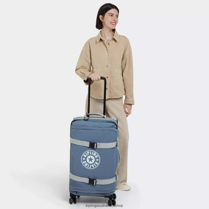\"Bags\" Spontaneous Medium Rolling Luggage 4ZZH517 Kipling Women Brush Blue C