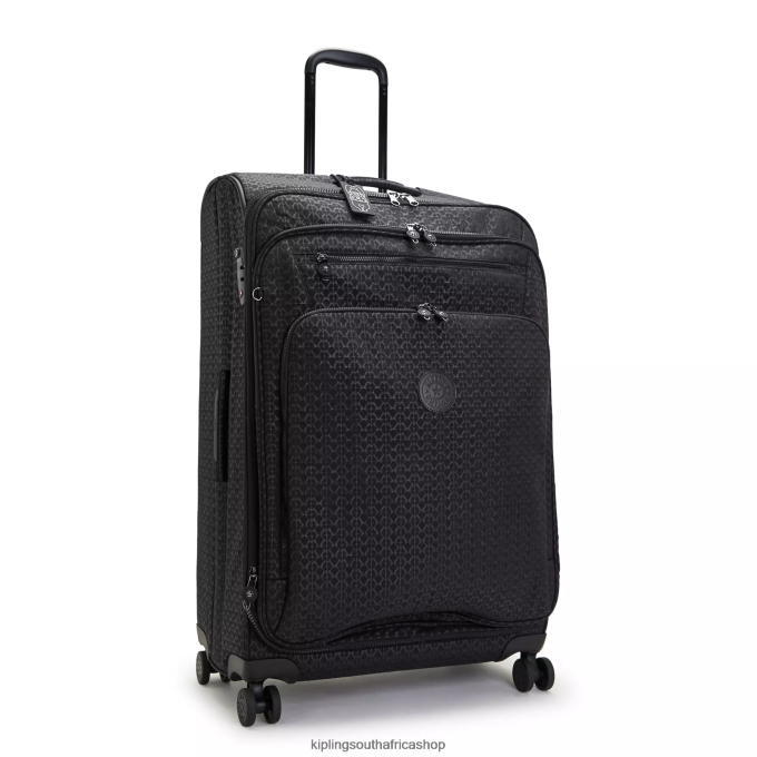 \"Bags\" Youri Spin Large 4 Wheeled Rolling Luggage 4ZZH523 Kipling Women Signature Embossed