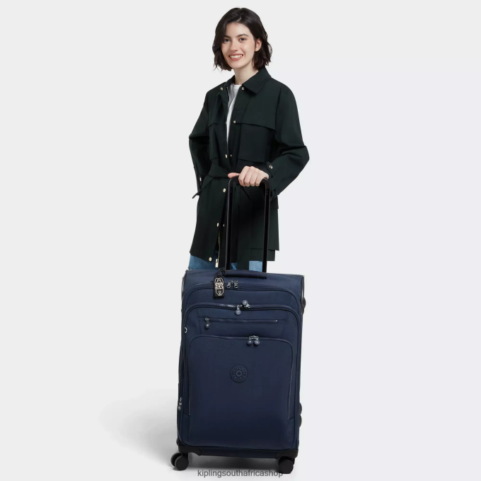 \"Bags\" Youri Spin Medium 4 Wheeled Rolling Luggage 4ZZH522 Kipling Women Blue Bleu
