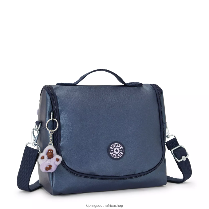\"Bags\" New Kichirou Metallic Lunch Bag 4ZZH654 Kipling Women Admiral Blue