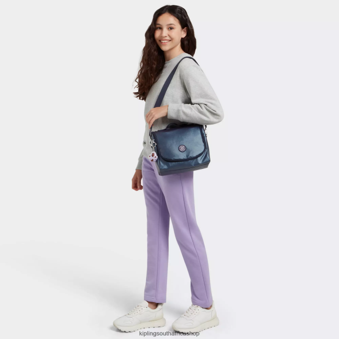 \"Bags\" New Kichirou Metallic Lunch Bag 4ZZH654 Kipling Women Admiral Blue